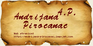 Andrijana Piroćanac vizit kartica